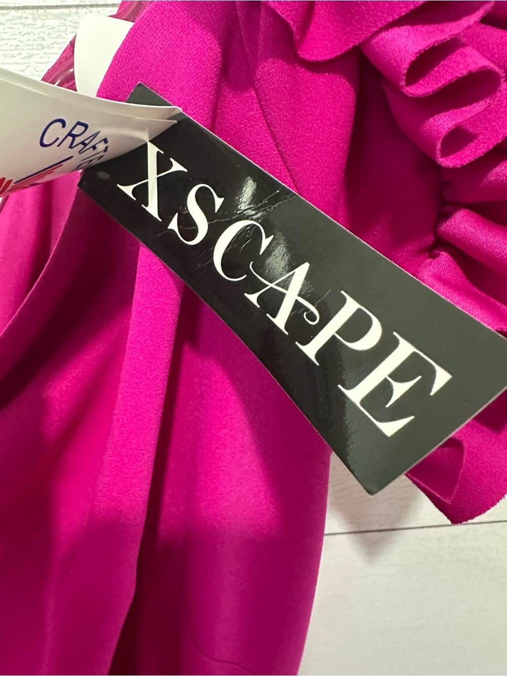NWT Xscape Pink Ruffled Midi Dress 22W - Picture 3 of 14